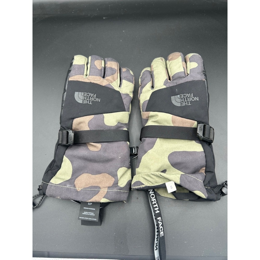 The North Face Montana GORE-TEX Gloves Mens Small Camo Waterproof Ski Snowboard